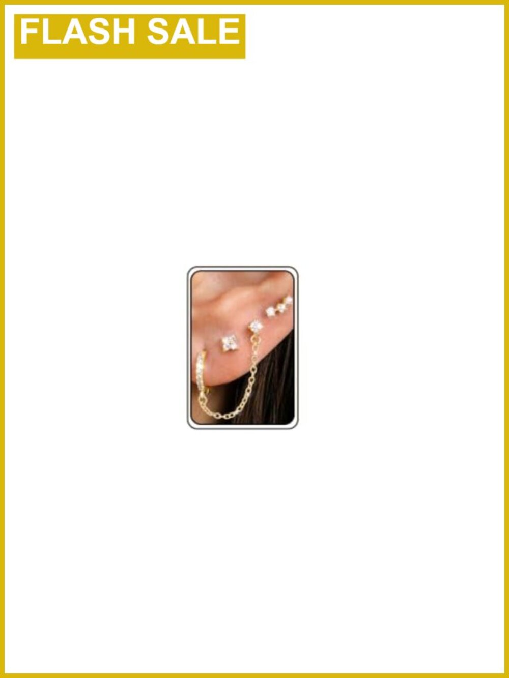 3 Pairs Hypoallergenic Gold Plated Earrings Huggie Hoop Stud Set Multi-Piercing